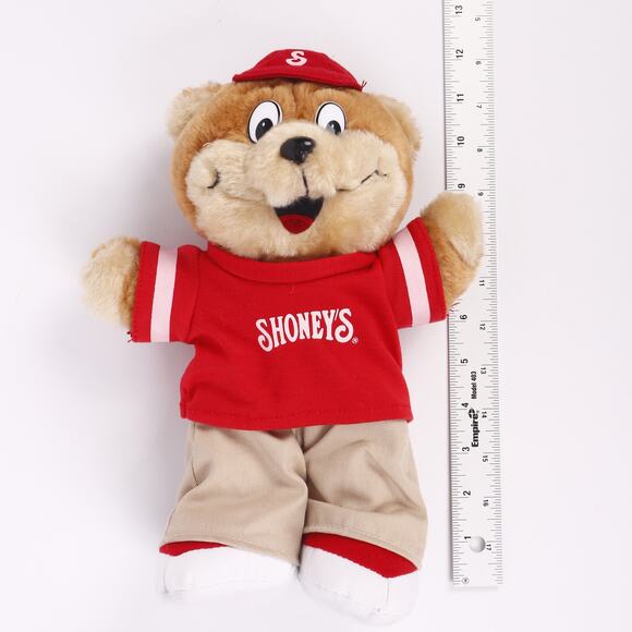 Pair of Vintage Shoney's Restaurant Collectible Stuffed Plush Teddy Bears - Picture 7 of 9